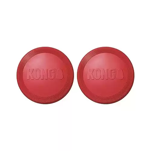 Red Large Kong Rubber Flyer - 2 Pack.