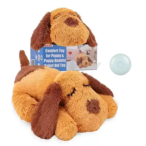 Heartbeat Puppy Toy - Comfort Cuddler Pillow, Dog Anxiety Relief Calming Aid